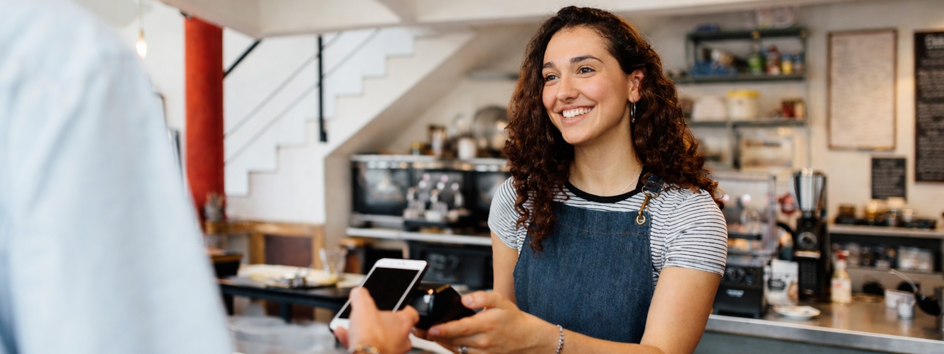 payment moment at coffee shop