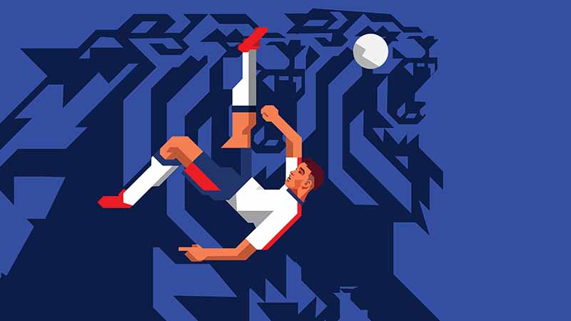 Artwork by Dave Flanagan from United Kingdom, created for Visa’s Reimagine FIFA World Cup 2026 collaboration.