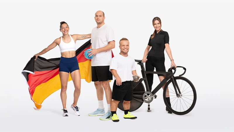 Team Visa athlets Gina Lückenkemper, Paul Drux, Niko Kappel and Denise Schindler