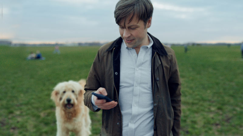 Man Dog Phone