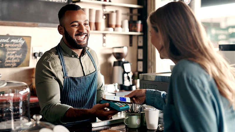 Contactless coffee shop