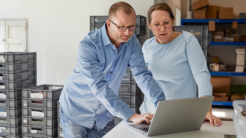 Couple on laptop