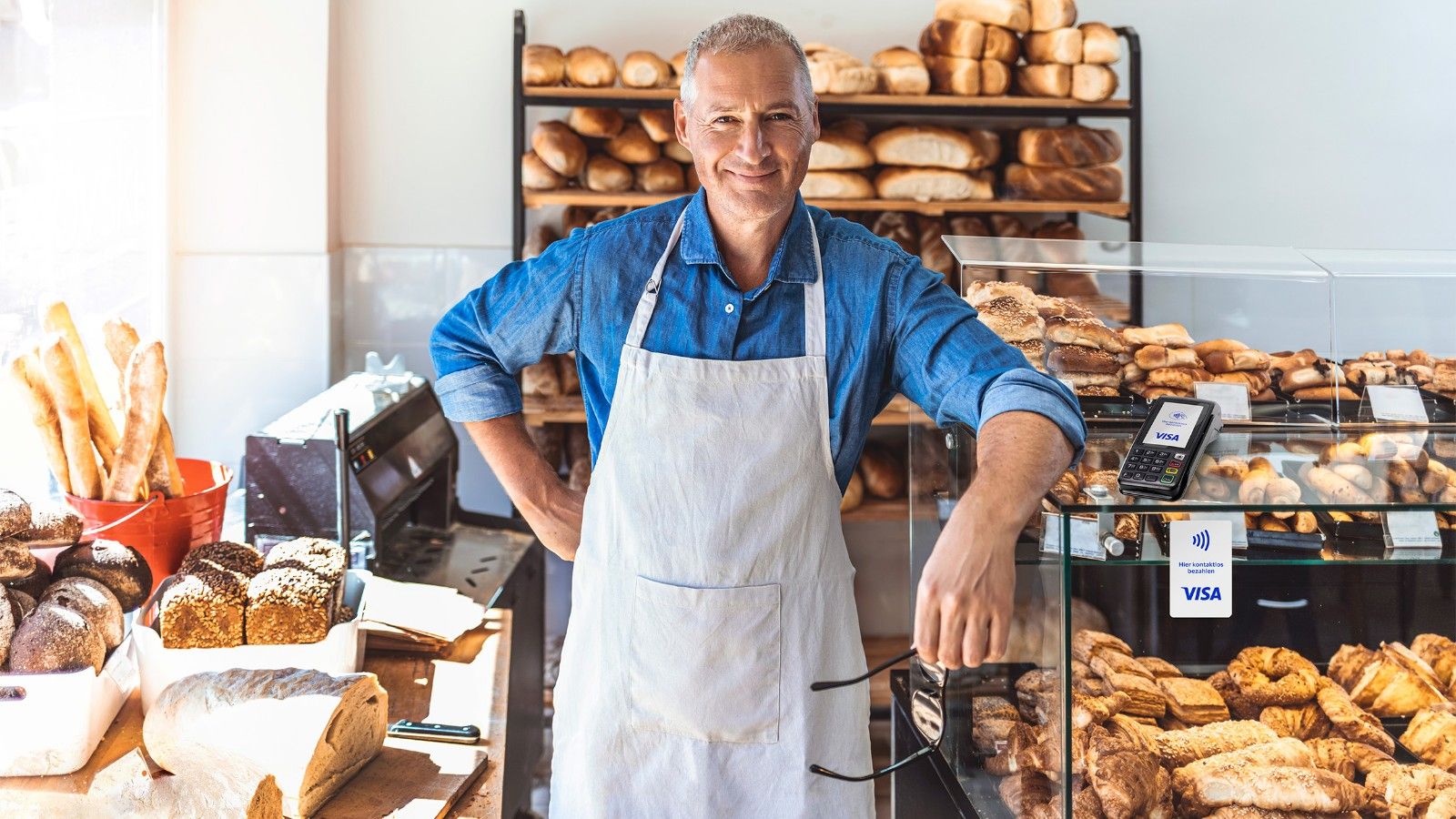 Man in a bakery