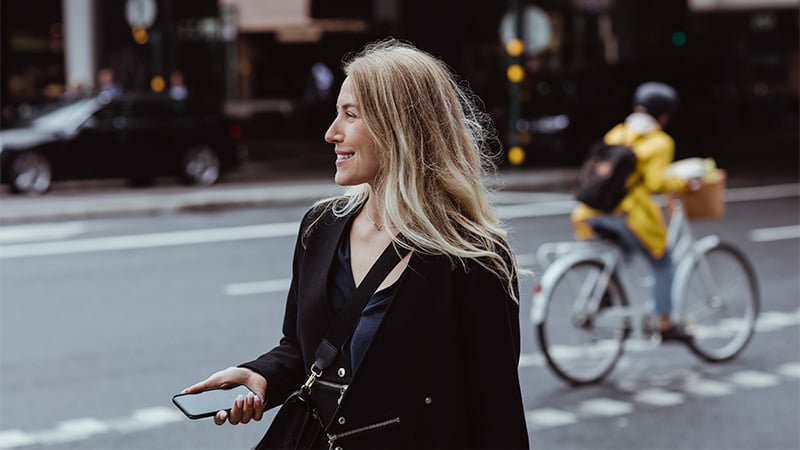 woman in street